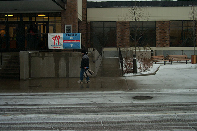 Heated concrete outside of ymca Heated concrete outside of ymca