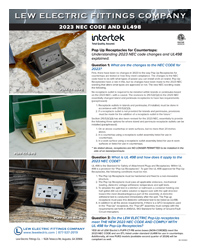 Lew Electric - Pop Up Receptacles for Countertops