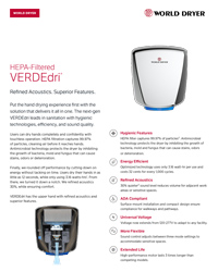 World Dryer HEPA Filtered VERDEdri Brochure